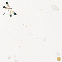 Dragonfly pattern on beige background vector