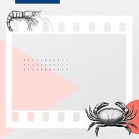 Crab and a shrimp frame design
