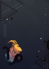 Colorful geometric goat frame design