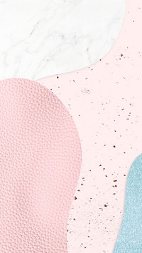 Pink and blue collage textured mobile phone wallpaper illustration