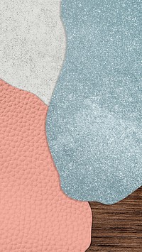 Pink and blue collage textured mobile phone wallpaper illustration