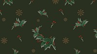 Christmas seamless pattern black background vector