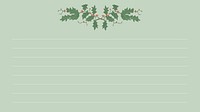 Christmas holly leaves notepaper vector