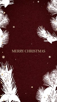 Festive merry Christmas frame mobile wallpaper vector