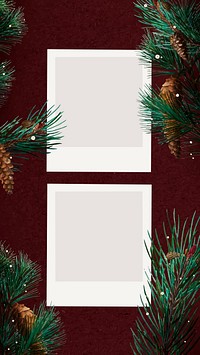 Festive blank Christmas film  mobile wallpaper vector
