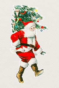 Dancing Santa Claus sticker vector