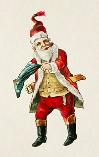 Cheerful Santa Claus sticker vector