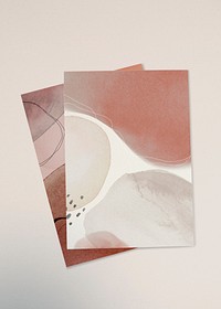 Minimal watercolor patterned card