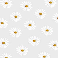 White daisy patterned banner or wallpaper