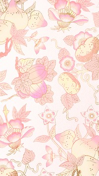Pink floral patterned background design