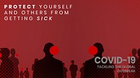 Protect others from getting sick during coronavirus pandemic template vector