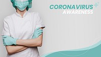 Coronavirus awareness to support medical professionals template