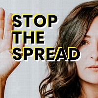 Stop the spread of coronavirus template vector