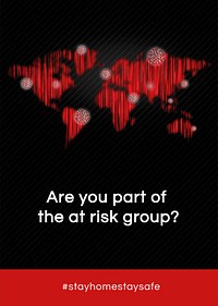 Are you part of the at risk group? social banner template vector