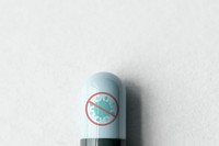 Antiviral medication on a white background