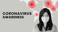 Coronavirus awareness social template vector
