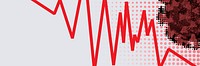 Economic impact and decrease due to coronavirus pandemic illustration