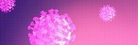 Planet earth against coronavirus pink background