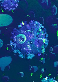Blue infectious coronavirus outbreak 