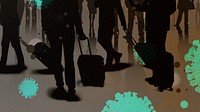 Travelers at an airport during the Coronavirus pandemic