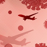 Travel ban during coronavirus pandemic social template illustration