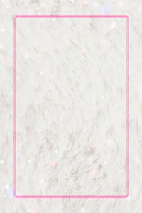 Pink frame on white fluffy textured background vector