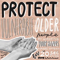 Protect vulnerable people. This image is part our collaboration with the Behavioural Sciences team at Hill+Knowlton Strategies to reveal which Covid-19 messages resonate best with the public. Learn more about this collection here: <a href="http://rawpixel.com/coronavirus">rawpixel.com/coronavirus</a>
