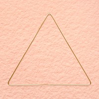 Triangle gold frame on an old rose pink background