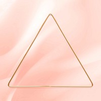 Triangle gold frame on an old rose pink background
