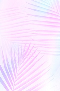 Pastel palm leaves patterned background