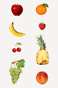 Hand drawn mixed tropical fruits background vector