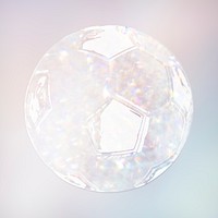 Silvery holographic football design element