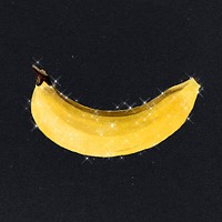 Hand drawn sparkling banana design element