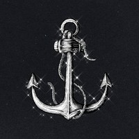 Sparkling metal shank anchor design element