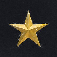 Sparkling gold star design element