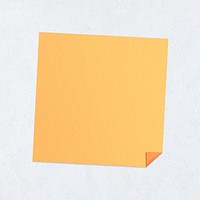 Yellow paper sticky note design element