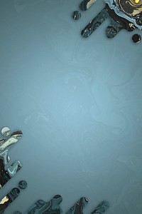 Dark fluid frame on a blue background 