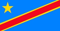 Congolese flag pattern vector