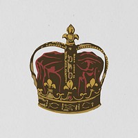 Vectorized vintage crown design element