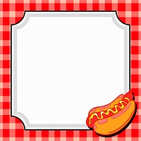 Pop art hot dog plaid | Premium PSD - rawpixel