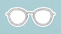 Trendy retro glasses psd sticker