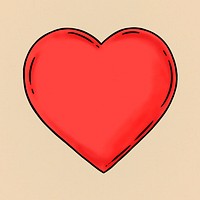 Red heart sticker design element