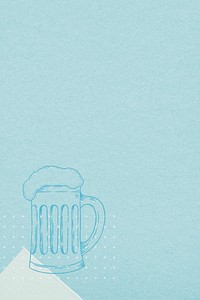 Hand drawn beer background design resource