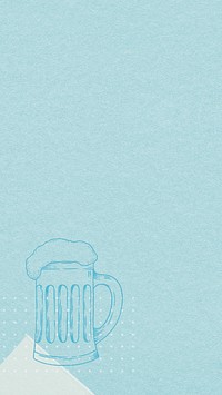 Hand drawn beer background design resource