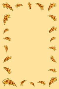 Pepperoni pizza frame design resource 