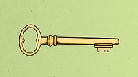 One gold key design element