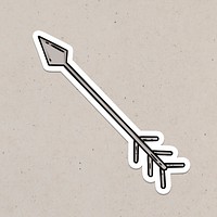 Cute gray doddle arrow design element