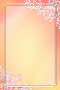 Rectangle white frame on a coral patterned background