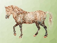 Crystallized style horse illustration design element
