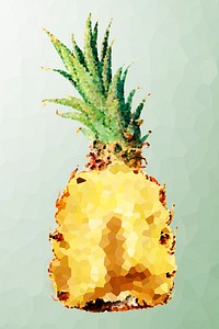 Pineapple crystallized style illustration